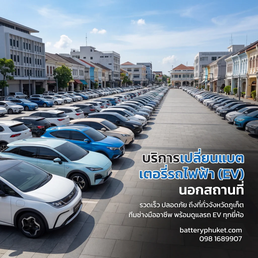ร้านเปลี่ยนแบตเตอรี่ยนตร์ไฟฟ้า EV ภูเก็ต